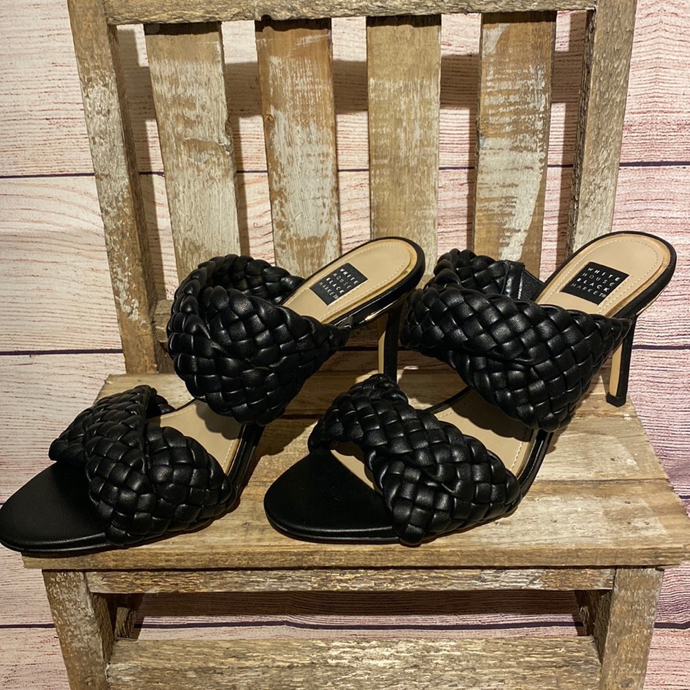White House Black Market Braided Black Pumps